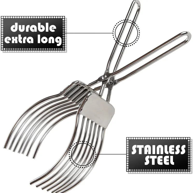 Stainless Steel Roast Cutting Tongs Meat Tongs Kitchen Safety Gadget