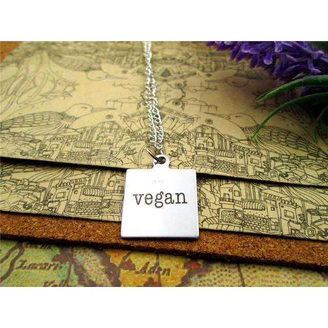 Stainless Steel Vegan Necklace