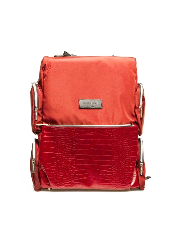 StunnerBee The Beauty Boss Backpack In "Redrum"