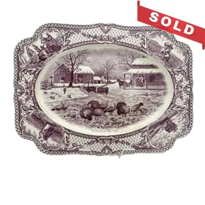 Thanksgiving platter with historical scenes — From A.G. Richardson & Co. in England