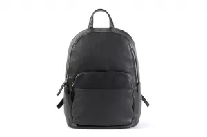 The Belluno Leather Backpack - Onyx Pebble Calf