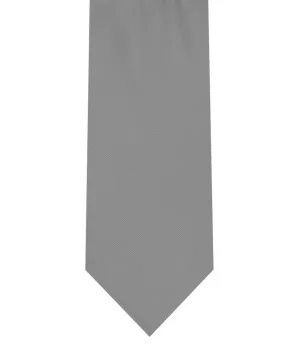 Tie & Pocket Square - Dark Silver