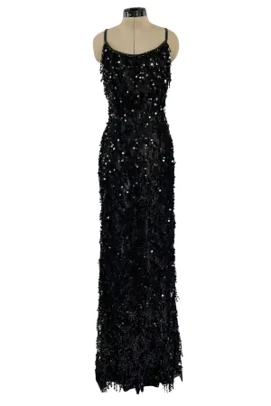 Todd Oldham Fall 1995 Runway Dress w Thousands of Dangling Sequins