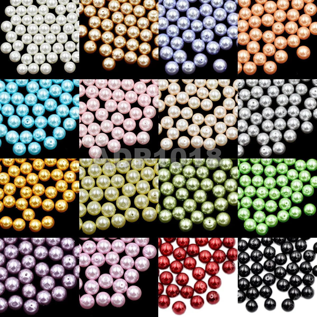 Top Quality Czech Satin Luster Glass Pearl Round Loose Beads Bag (1)