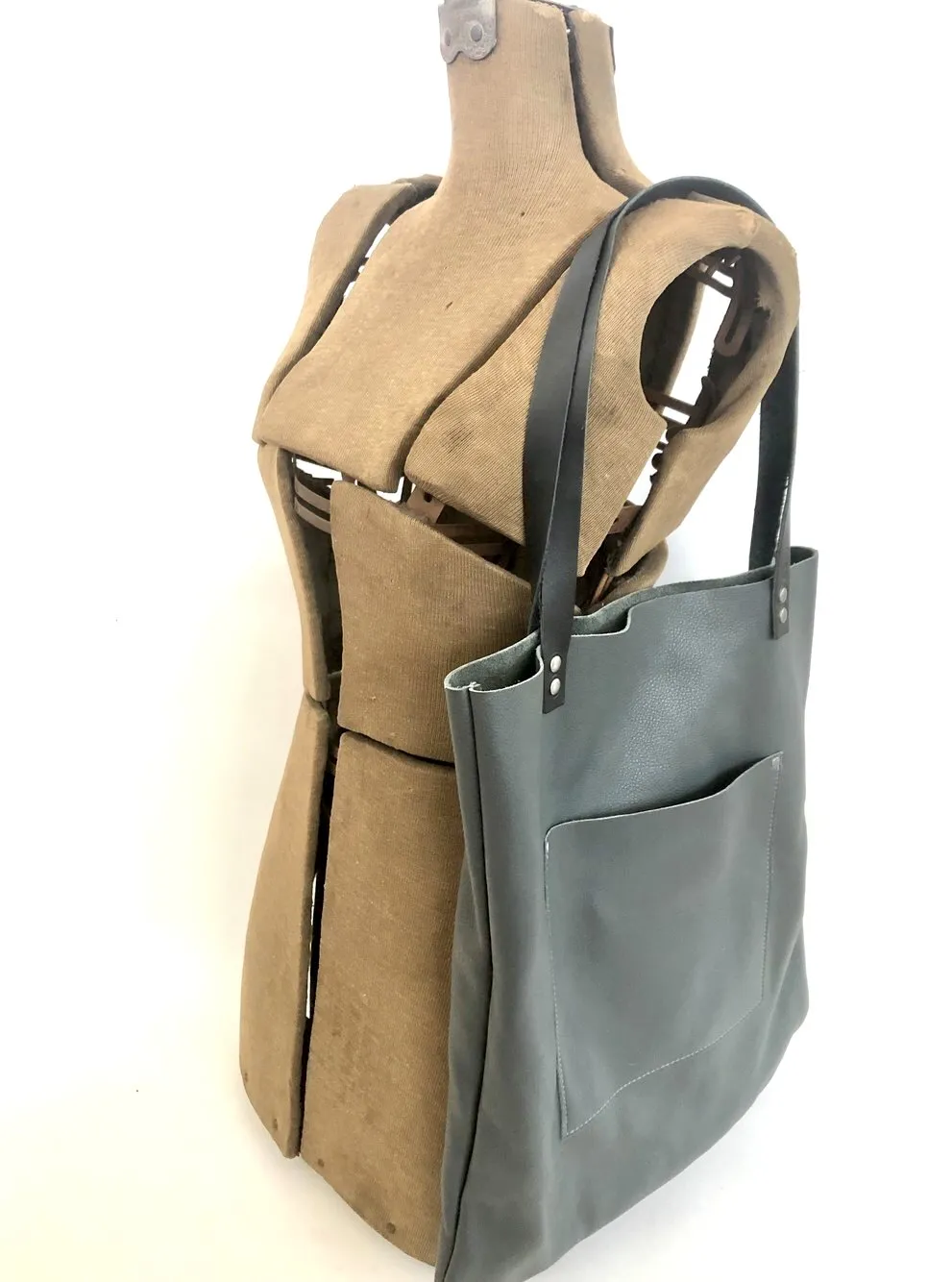 tote, leather shop tote