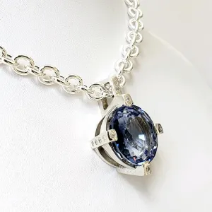 Treasures Blue Tanzanite 4 prong Royal Pendant