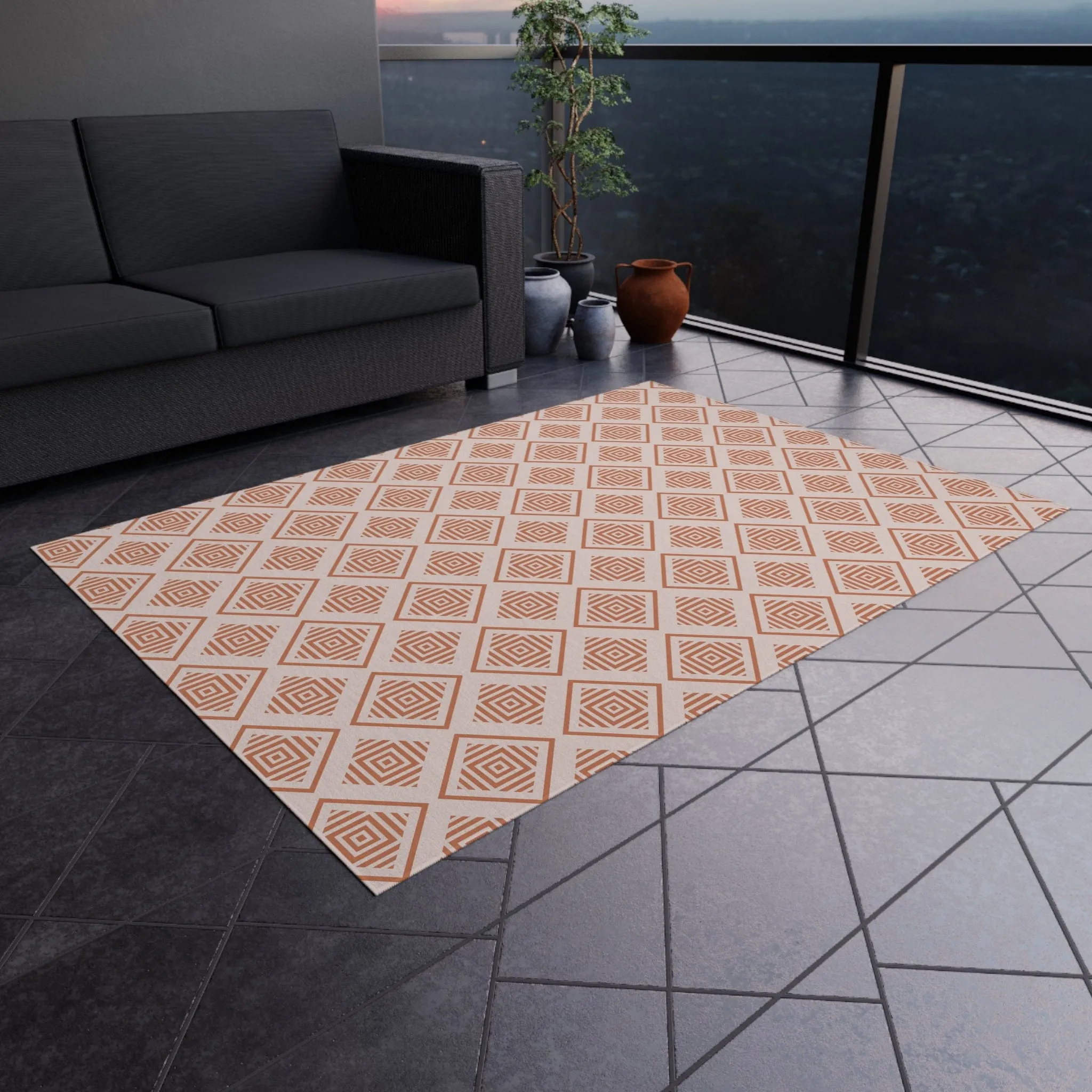 Unique Geometric Rug