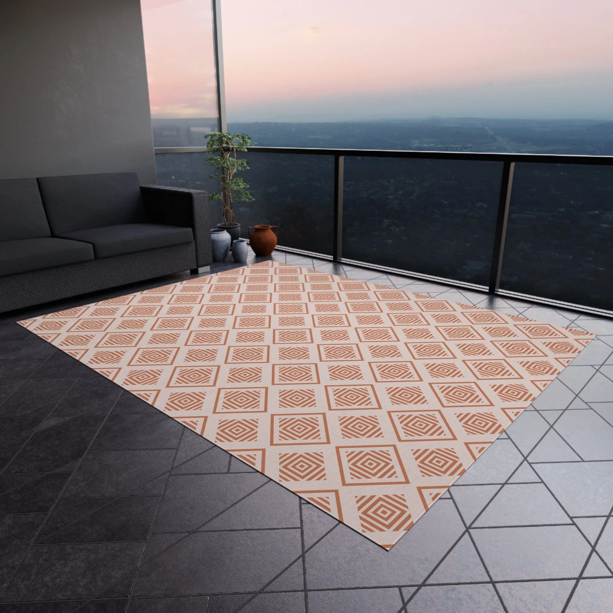 Unique Geometric Rug