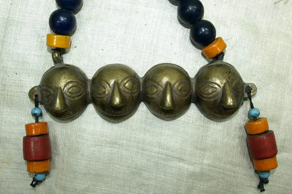 Unique Nagaland "Four Heads" Necklace