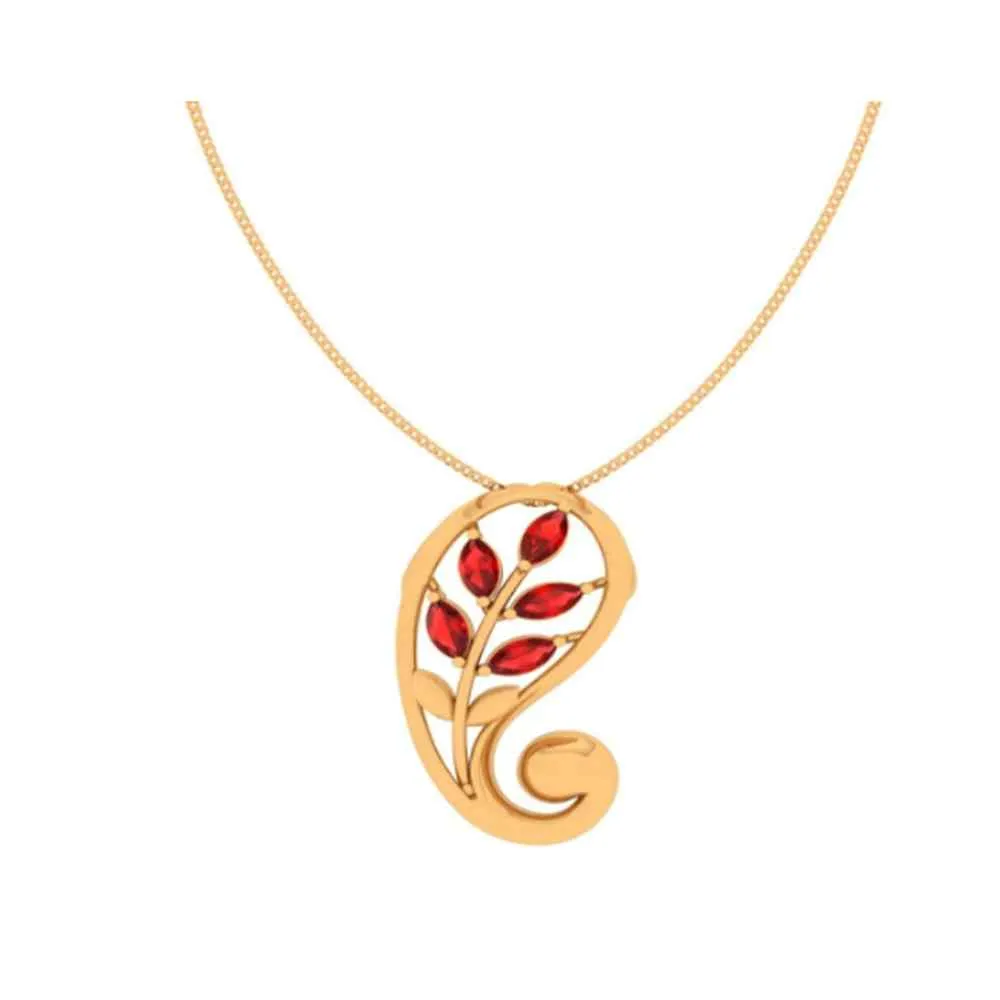 Unique Pattern Gold Pendant