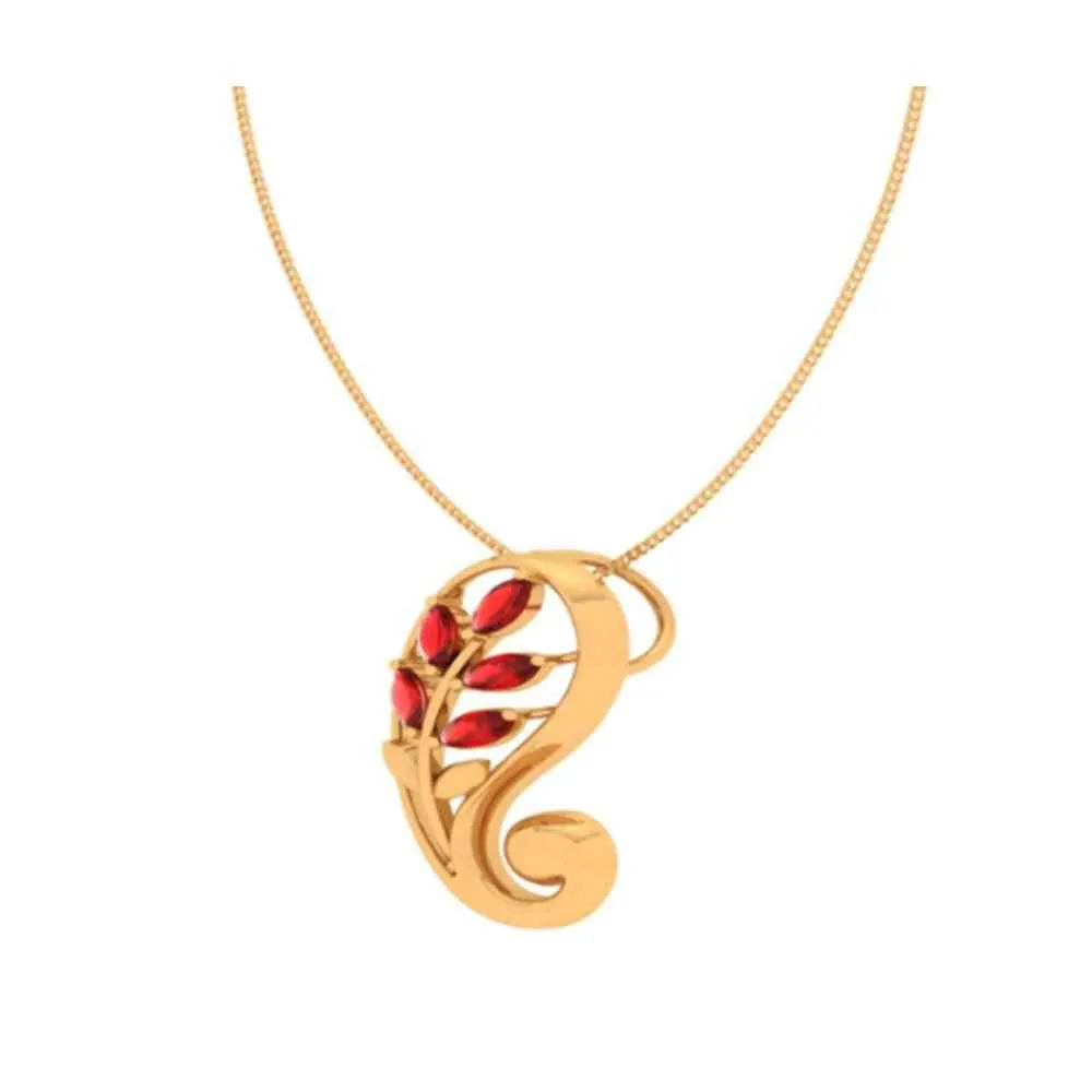 Unique Pattern Gold Pendant