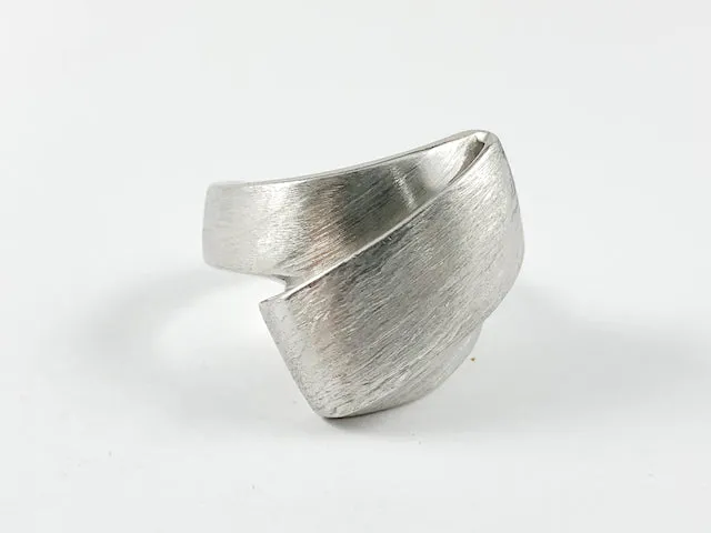 Unique Shaped Matte Design Brass Ring