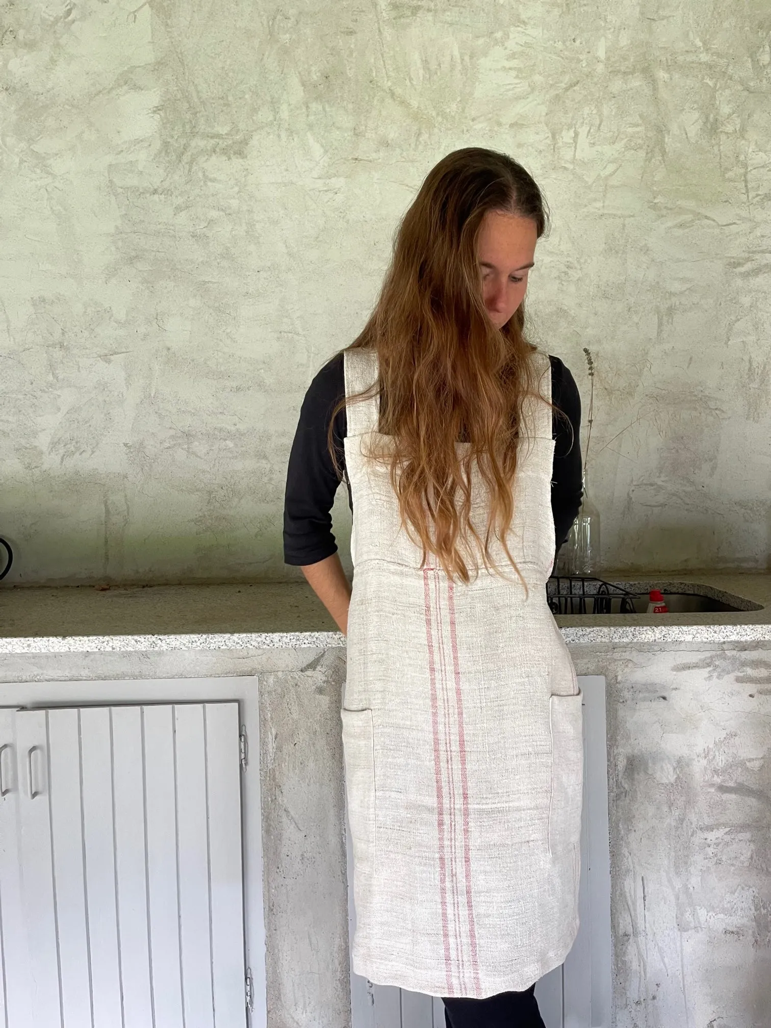 Unique Vintage linen Apron