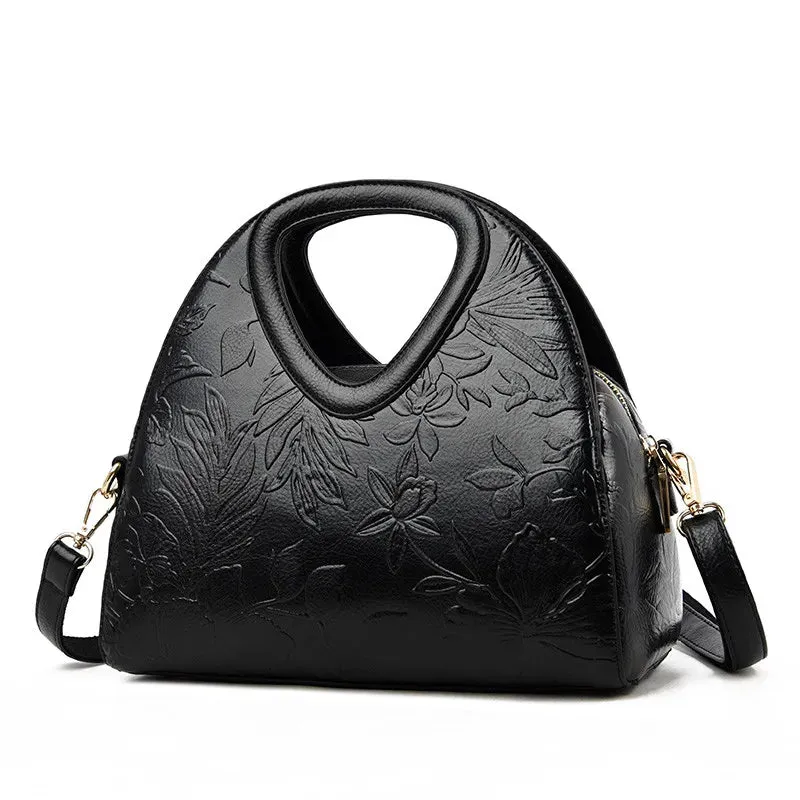 Vanderwah Handbag: Embossed Design with Spacious Luxury