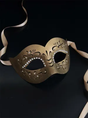 Vegan Leather Mask - Gold