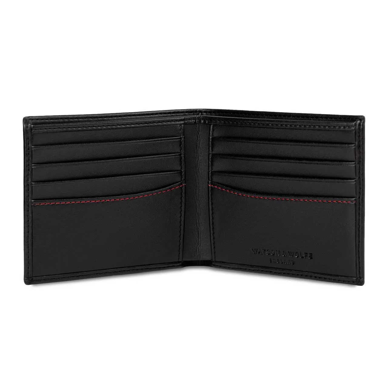 Vegan Leather RFID Protective Wallet | Black & Red