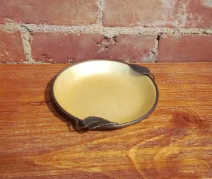 Vintage Yellow Guilloche Ashtray Dish