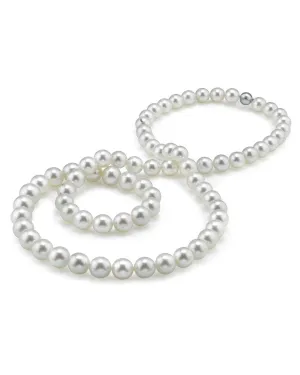 White South Sea Opera Length Pearl Necklace, 10.0-12.0mm - AAAA Quality