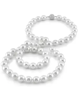 White South Sea Opera Length Pearl Necklace, 12.0-14.0mm - AAAA Quality