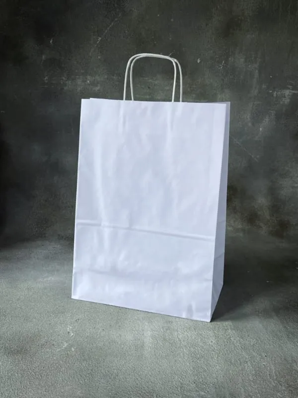 White Twisted Handle Paper Bags