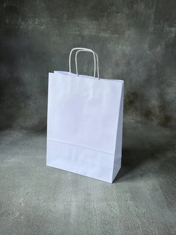 White Twisted Handle Paper Bags