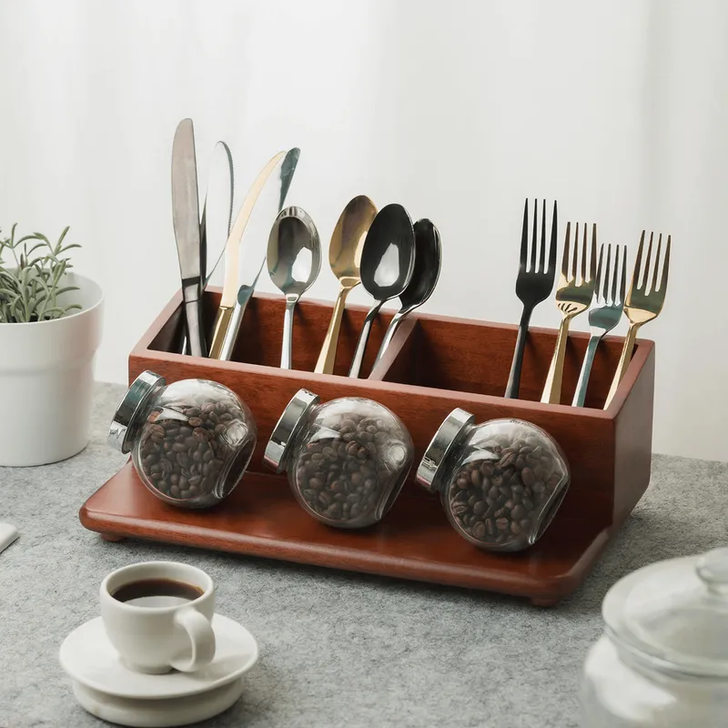 Wooden Kitchen Organizer | Spice Rack | Mahogany