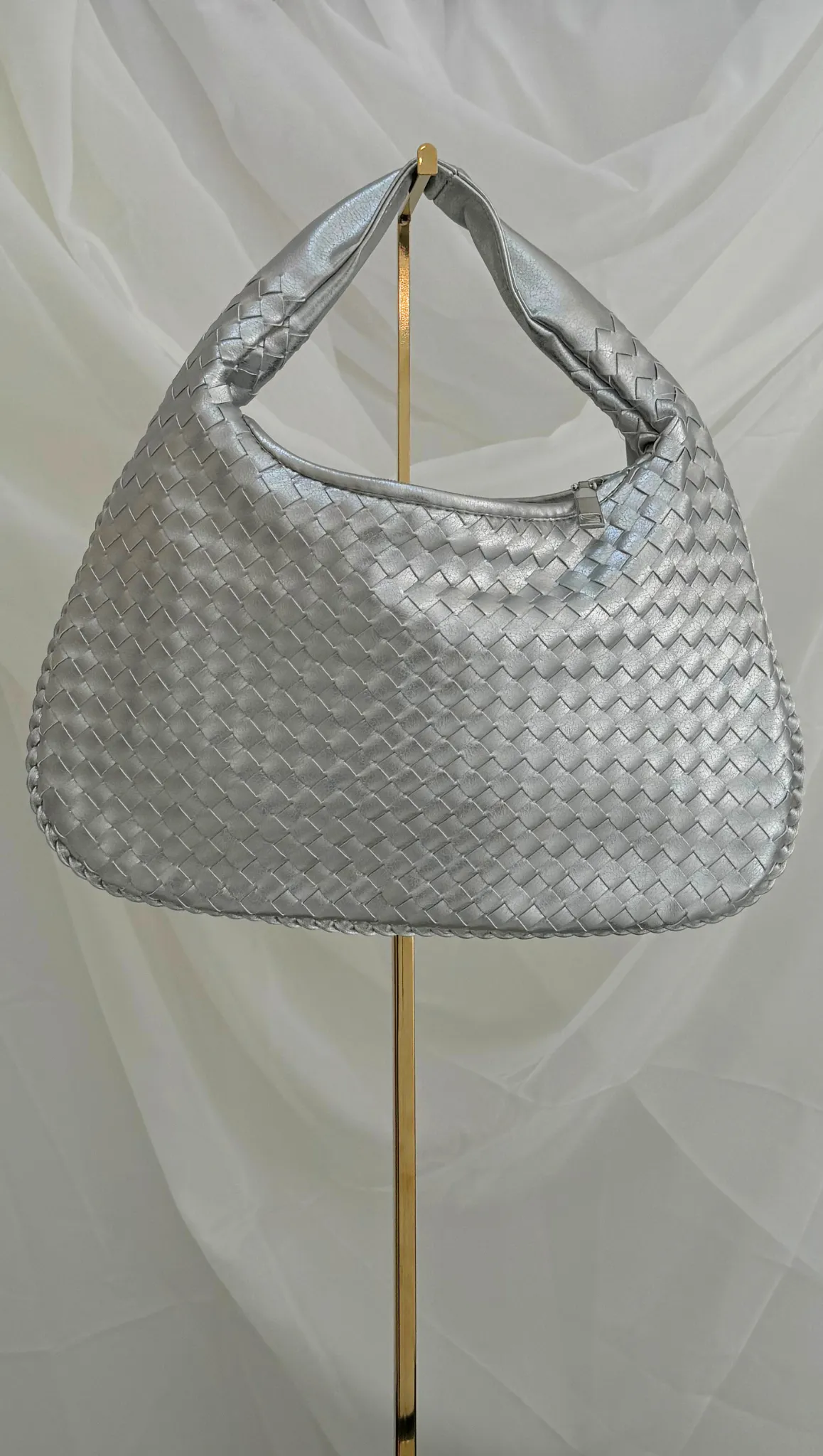 Woven Mini Bag - Silver