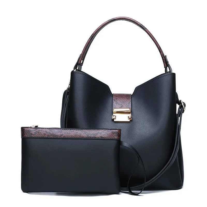 YILIJIAOREN Women's Faux Leather Handbag Set